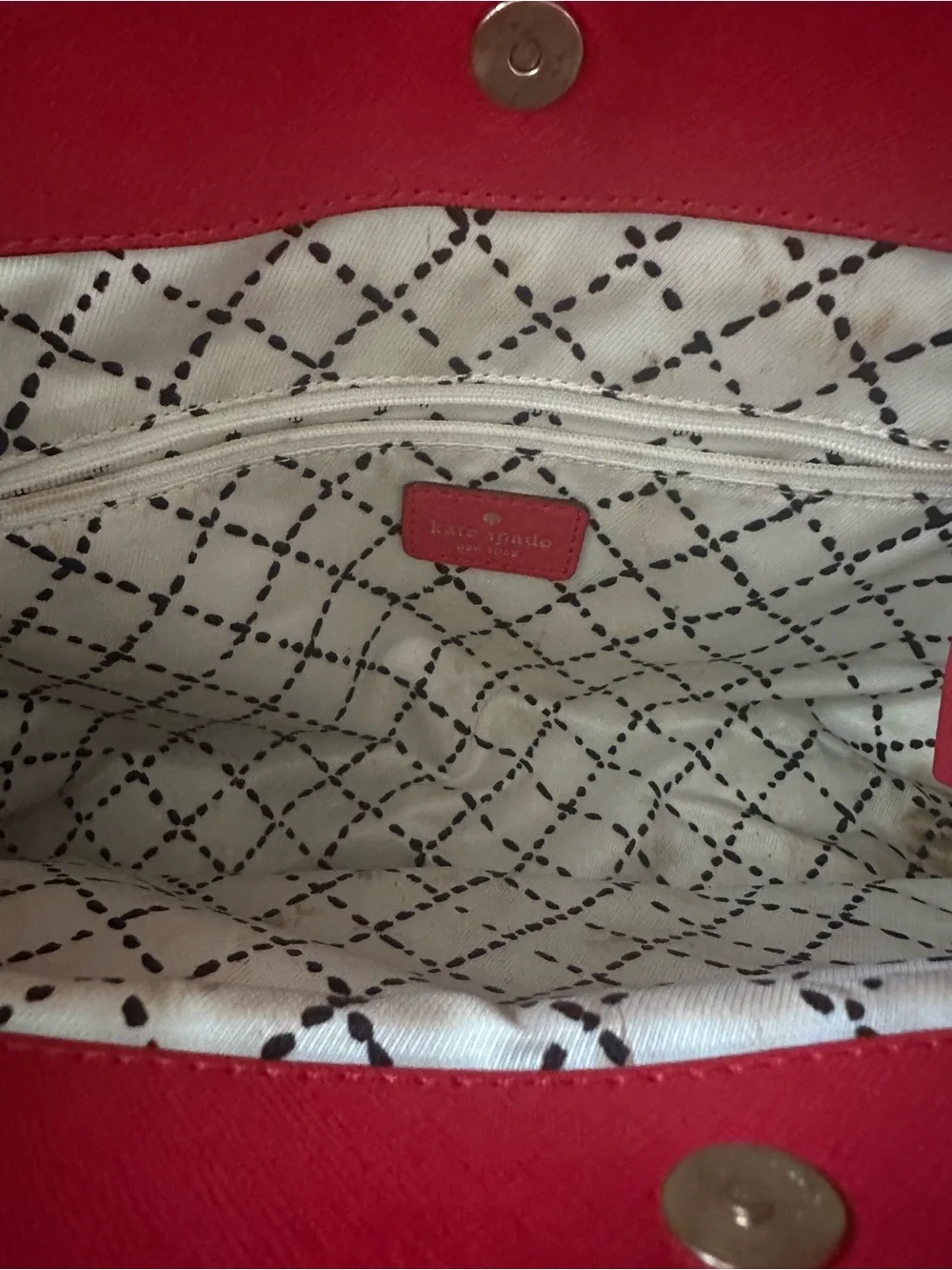 kate spade Coral Red Tote with Matching Wallet